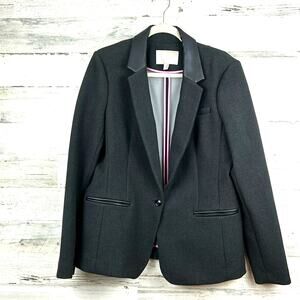 Banana Republic Women’s 14 Gray Single Button Tailored Lined Work Blazer Jacket